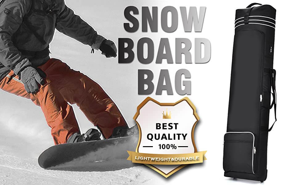 Doppelt gepolsterte Snowboardtaschen mit Rollen