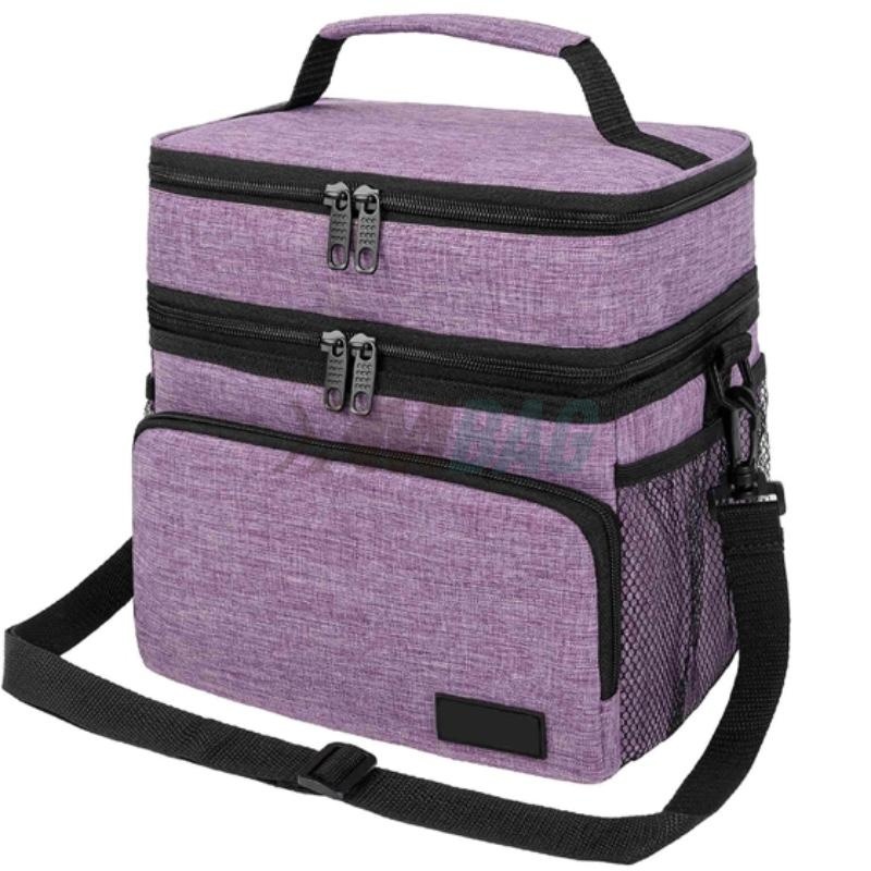 Double Deck Lunch Cooler Tote Bags