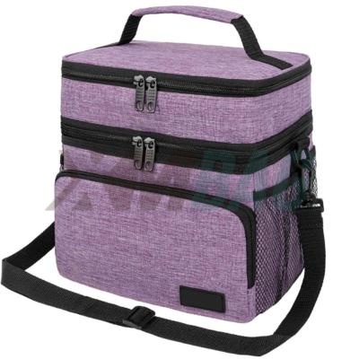 Double Deck Lunch Cooler Tote Bags